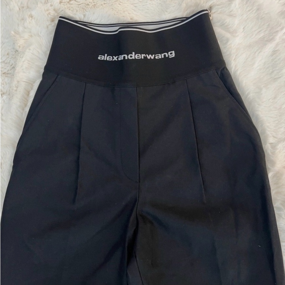 Alexander Wang Black Pleated Trousers